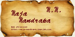 Maja Mandrapa vizit kartica
